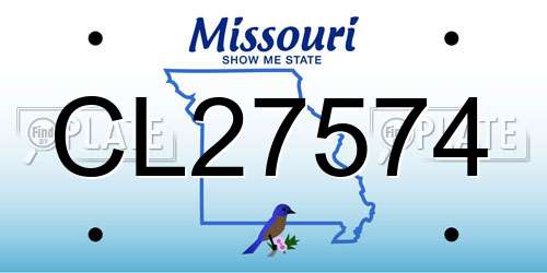 CL27574 Missouri License Plate