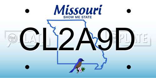 CL2A9D Missouri License Plate