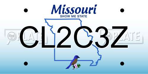 CL2C3Z Missouri License Plate