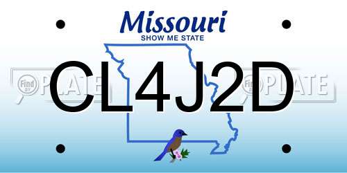 CL4J2D Missouri License Plate