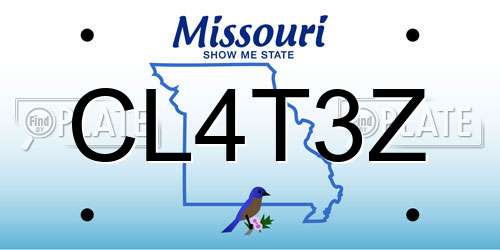 CL4T3Z Missouri License Plate