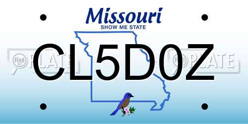 CL5D0Z Missouri License Plate
