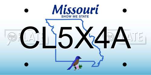 CL5X4A Missouri License Plate