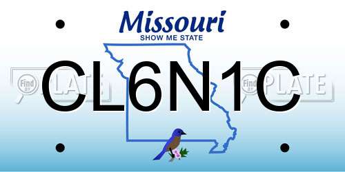 CL6N1C Missouri License Plate