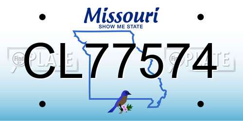 CL77574 Missouri License Plate