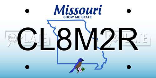 CL8M2R Missouri License Plate