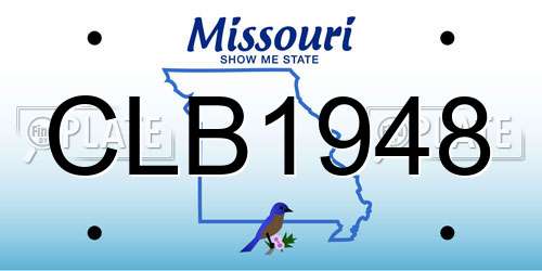 CLB1948 Missouri License Plate