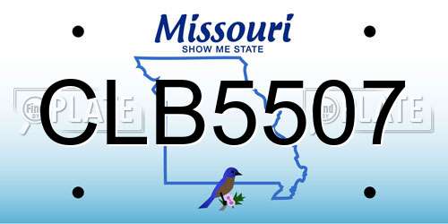 CLB5507 Missouri License Plate