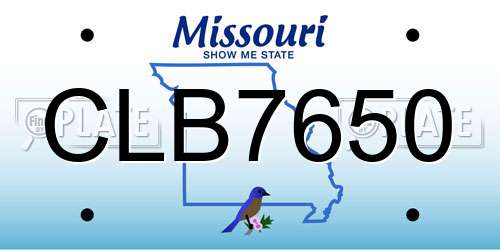 CLB7650 Missouri License Plate