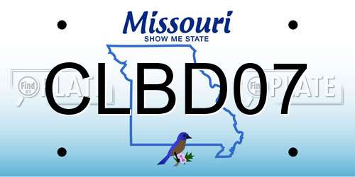 CLBD07 Missouri License Plate