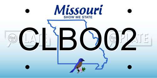 CLBO02 Missouri License Plate