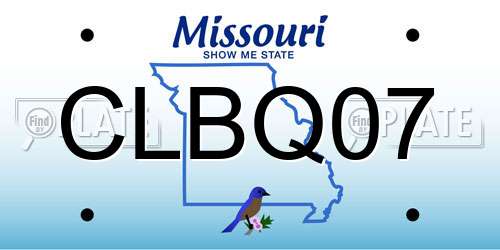 CLBQ07 Missouri License Plate