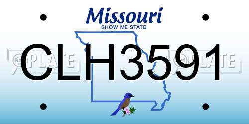 CLH3591 Missouri License Plate