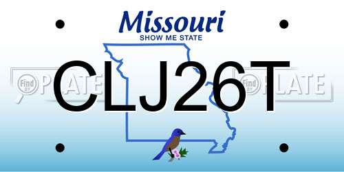 CLJ26T Missouri License Plate