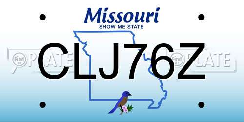 CLJ76Z Missouri License Plate