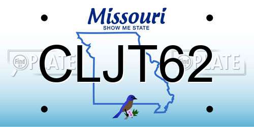 CLJT62 Missouri License Plate
