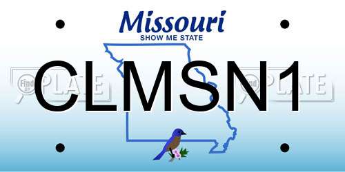 CLMSN1 Missouri License Plate