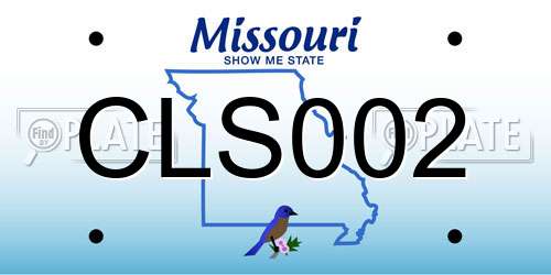 CLS002 Missouri License Plate