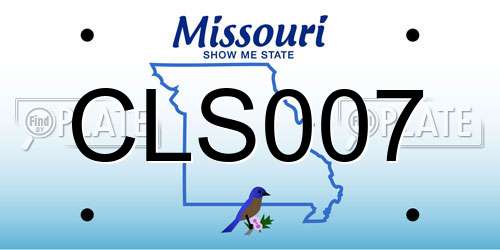 CLS007 Missouri License Plate