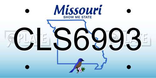 CLS6993 Missouri License Plate