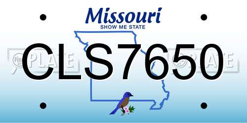 CLS7650 Missouri License Plate
