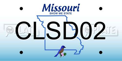 CLSD02 Missouri License Plate