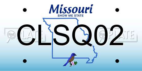 CLSQ02 Missouri License Plate