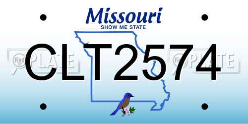 CLT2574 Missouri License Plate