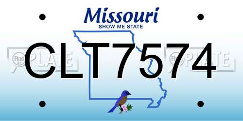 CLT7574 Missouri License Plate
