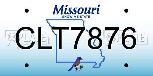 CLT7876 Missouri License Plate