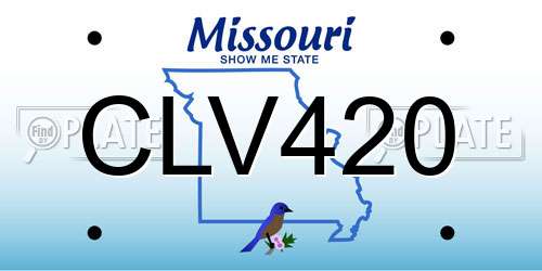 CLV420 Missouri License Plate