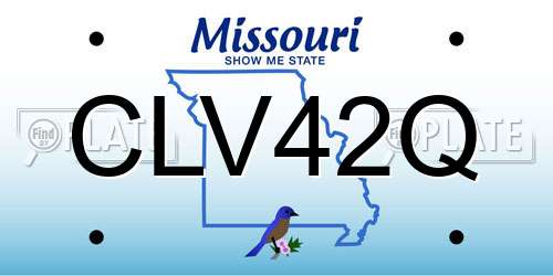 CLV42Q Missouri License Plate
