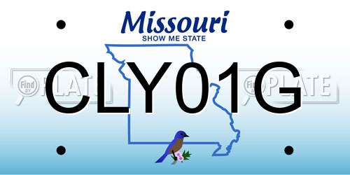 CLY01G Missouri License Plate