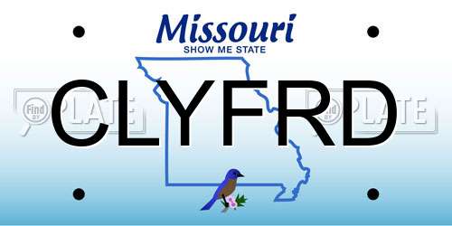 CLYFRD Missouri License Plate