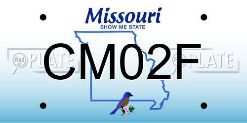 CM02F Missouri License Plate