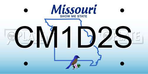 CM1D2S Missouri License Plate