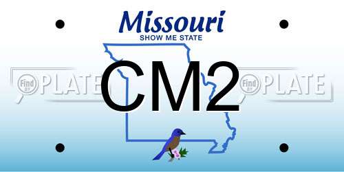 CM2 Missouri License Plate