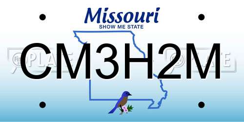 CM3H2M Missouri License Plate