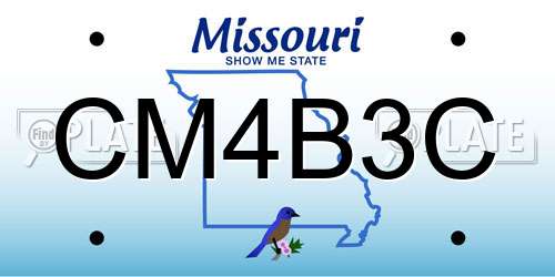 CM4B3C Missouri License Plate