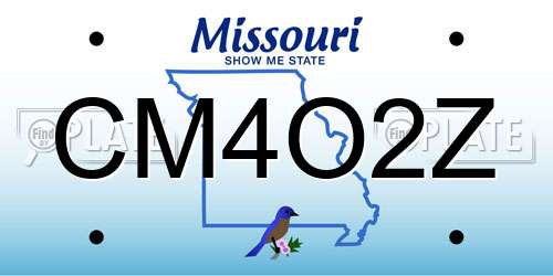CM4O2Z Missouri License Plate