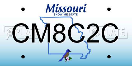 CM8C2C Missouri License Plate