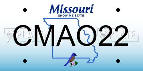 CMAO22 Missouri License Plate
