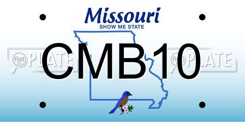 CMB10 Missouri License Plate