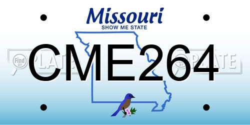 CME264 Missouri License Plate
