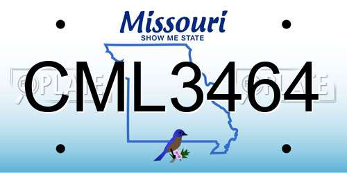 CML3464 Missouri License Plate