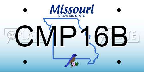 CMP16B Missouri License Plate