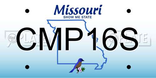 CMP16S Missouri License Plate
