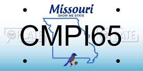 CMPI65 Missouri License Plate