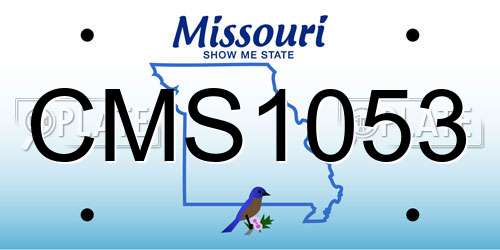 CMS1053 Missouri License Plate
