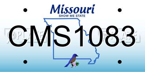 CMS1083 Missouri License Plate